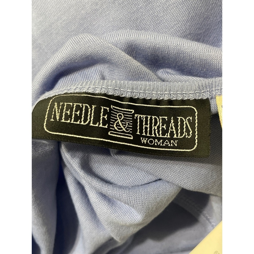 Needle & Threads Midi Tank Dress 2X Periwinkle Embroidered Shoes Retro 90 Casual - Picture 9 of 9